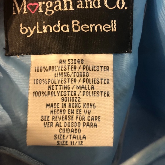 Vintage 2009 Light Blue Long Prom Dress Size 11/12 - Picture 4 of 4